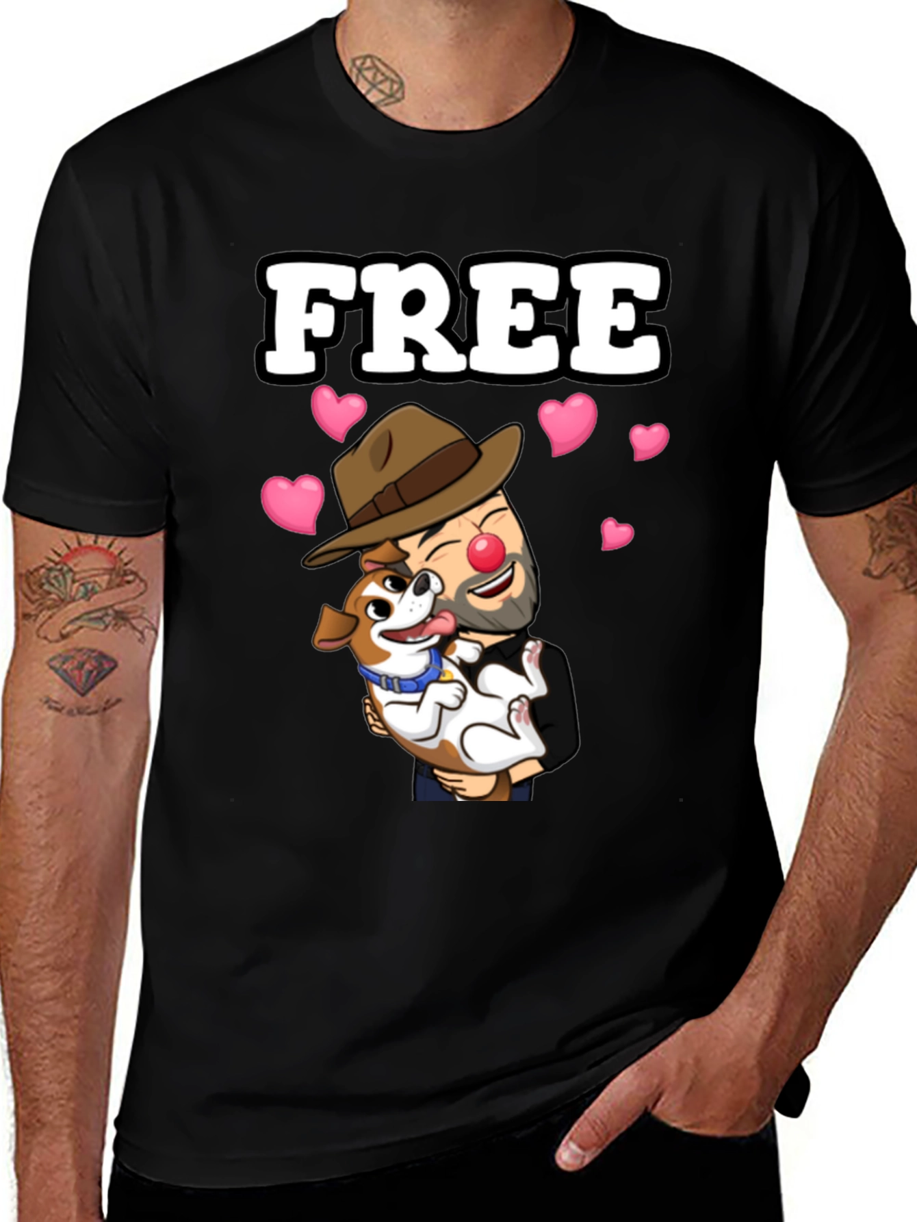 Free Clown and Dog T-Shirt