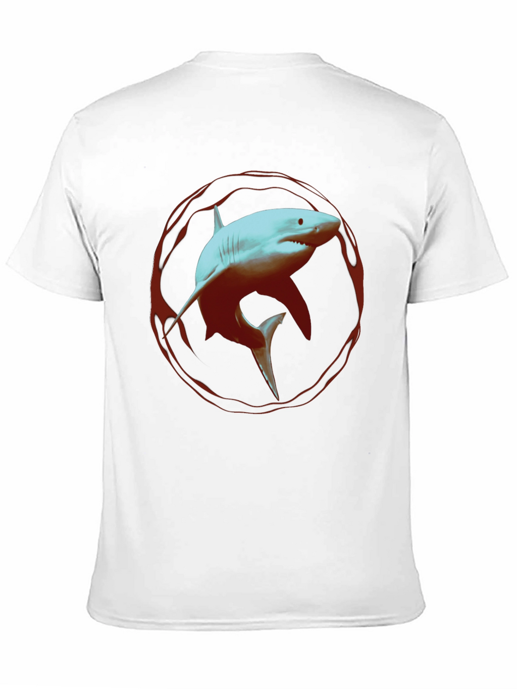Shark Graphic Print Black T-Shirt
