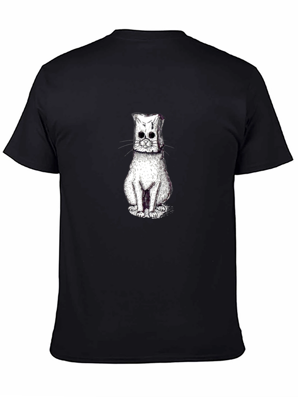 Mens Black Cat Graphic T-Shirt