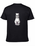 Mens Black Cat Graphic T-Shirt