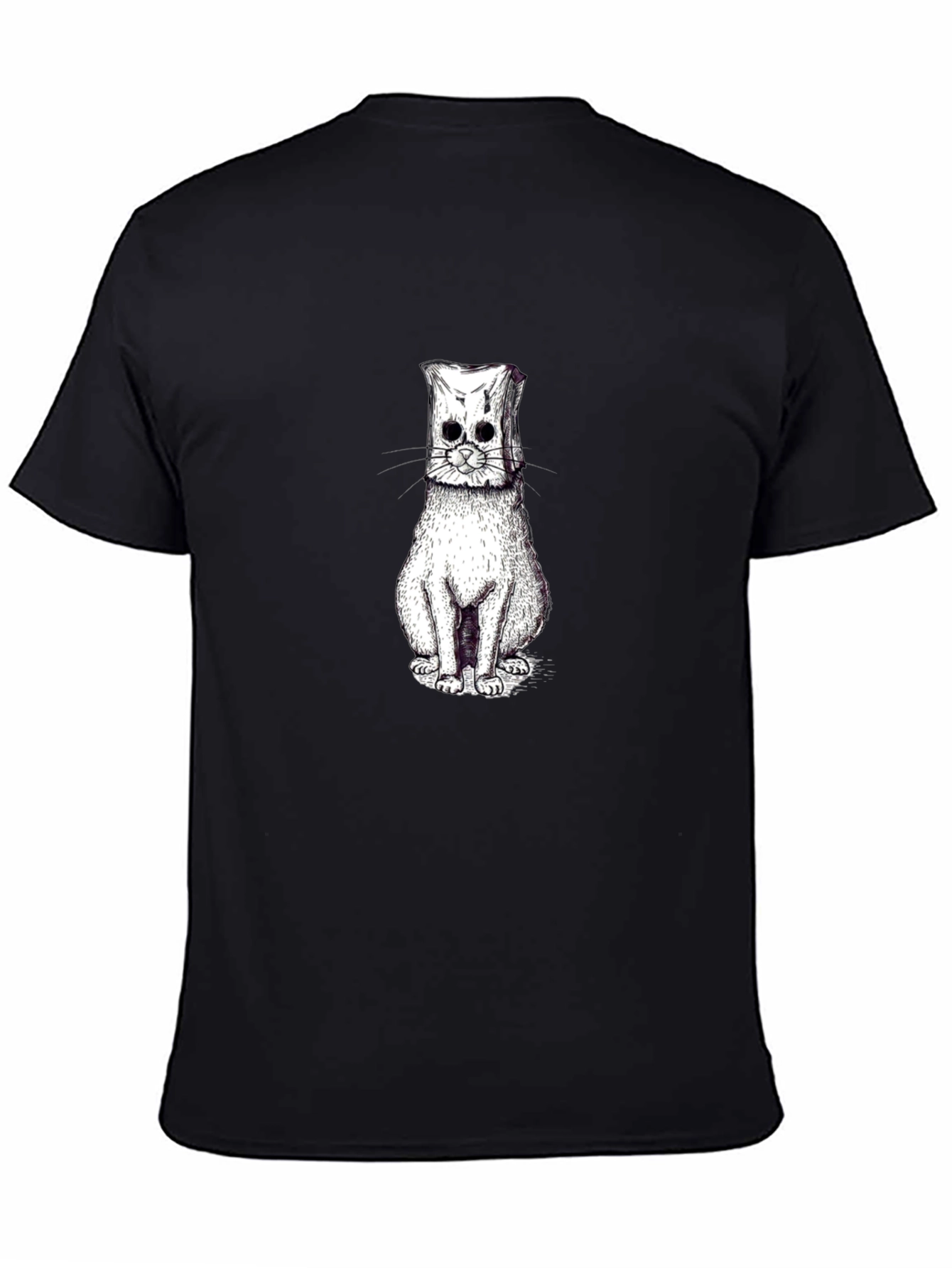 Mens Black Cat Graphic T-Shirt