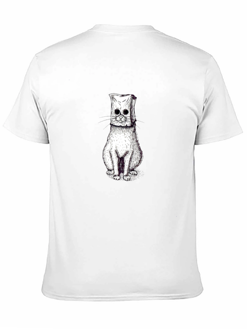 Mens Black Cat Graphic T-Shirt