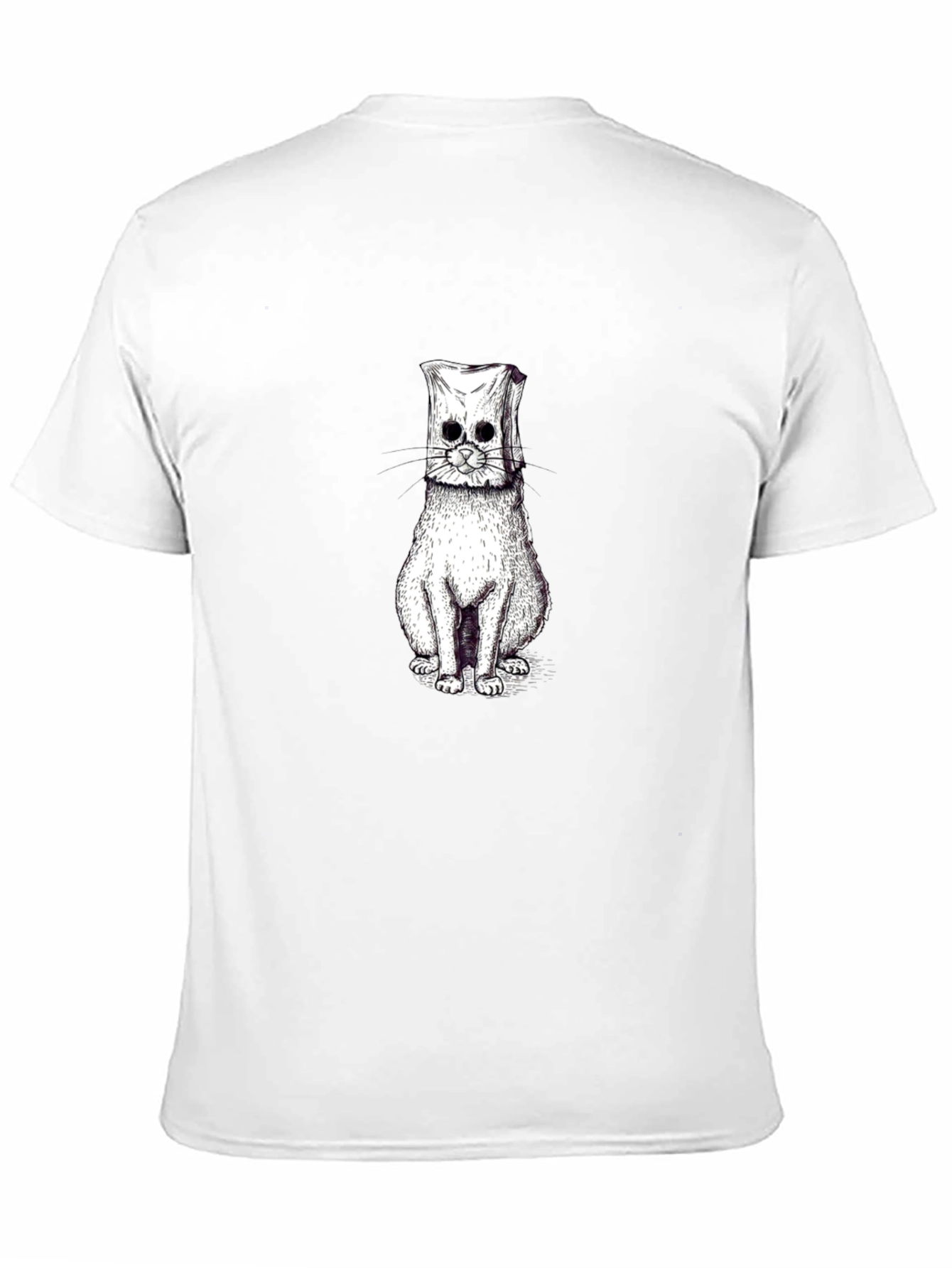 Mens Black Cat Graphic T-Shirt