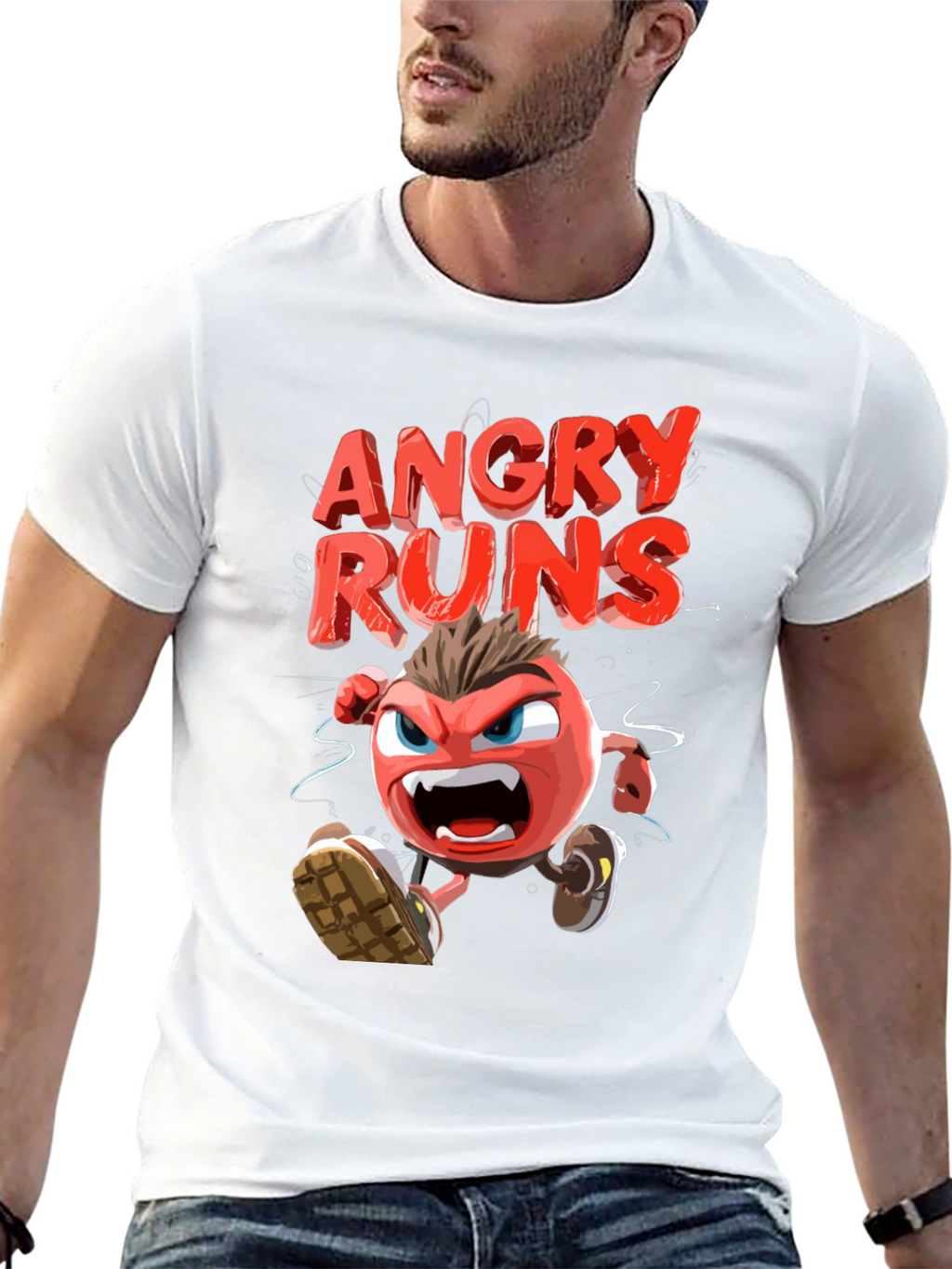 Angry Runs Black Graphic Tee