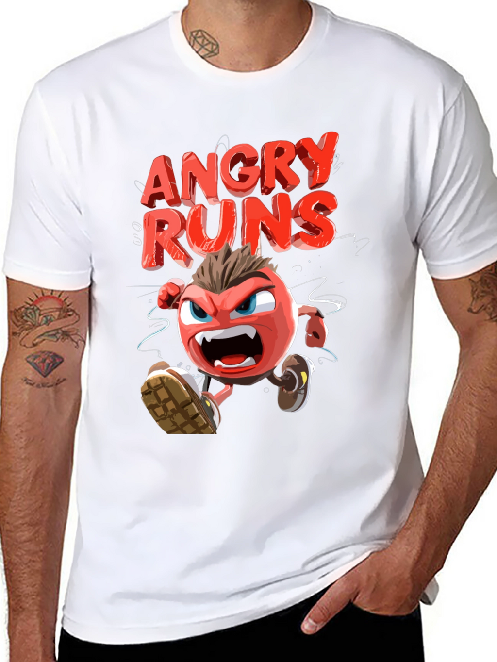 Angry Runs Black Graphic Tee