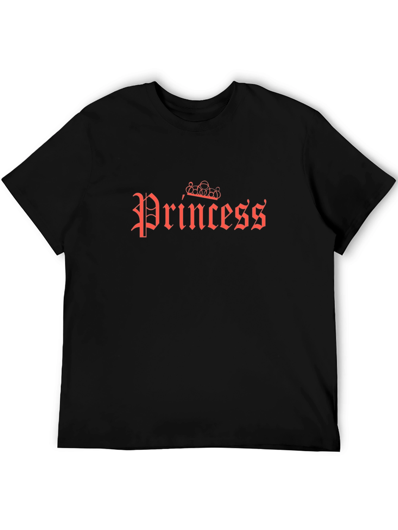 Princess Graphic Tee - Black Cotton T-Shirt