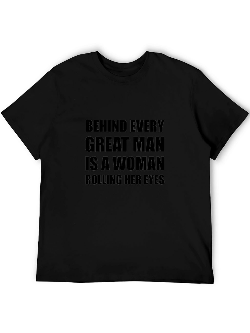 Humorous Slogan Graphic Black Tee