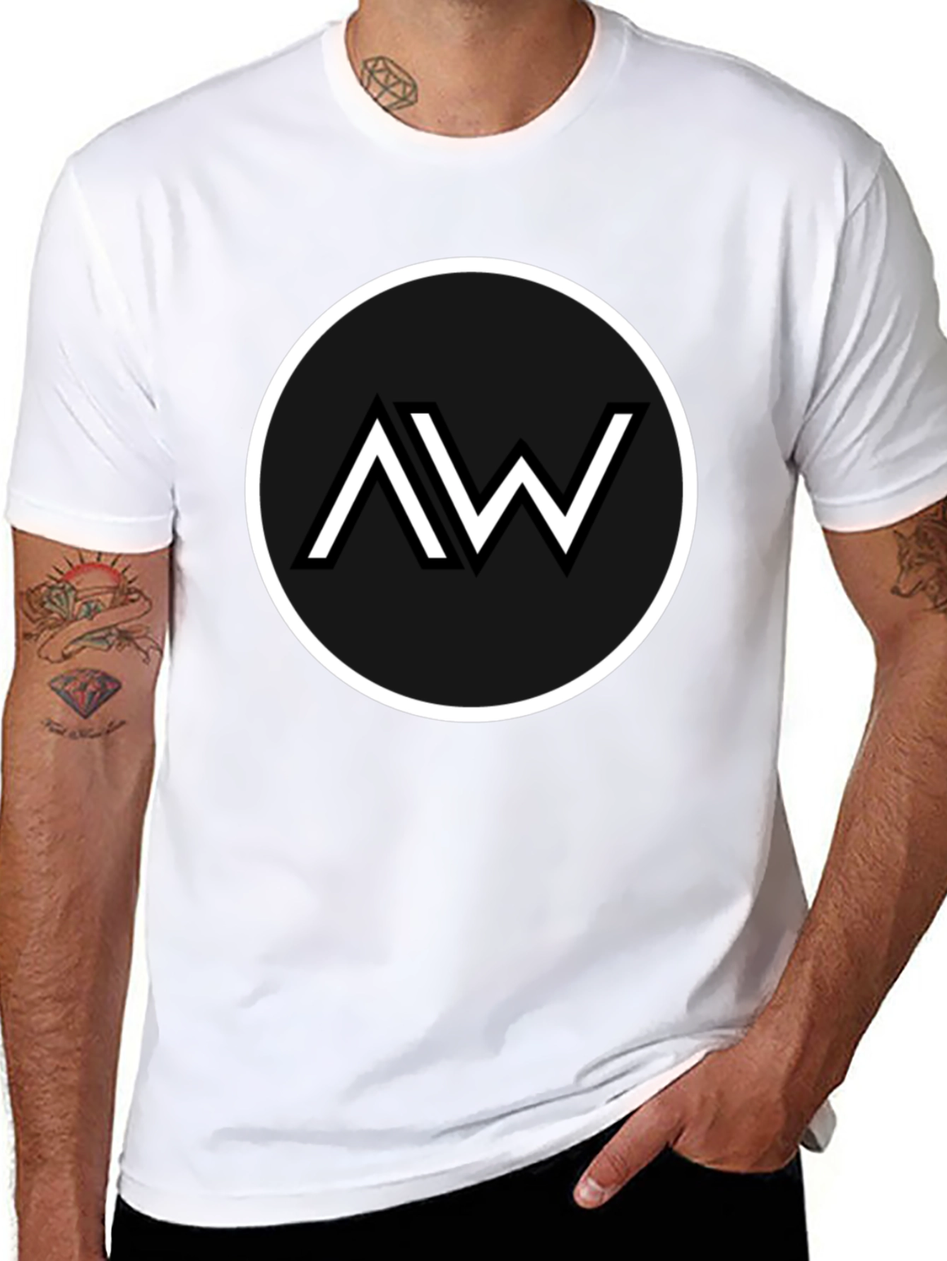 Black AW Logo Graphic Tee