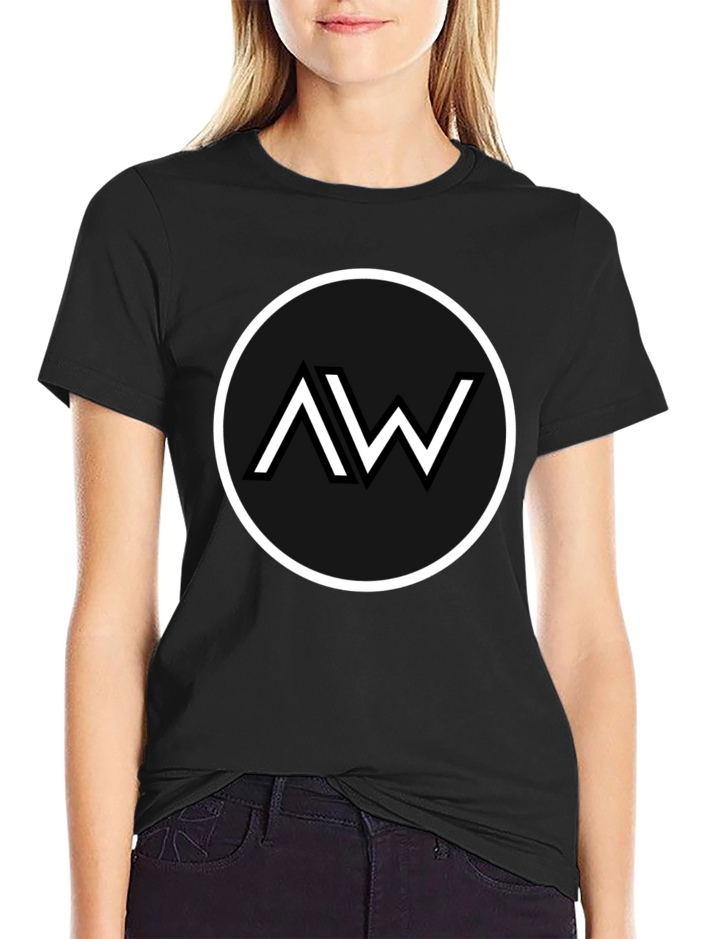 Black AW Logo Graphic Tee