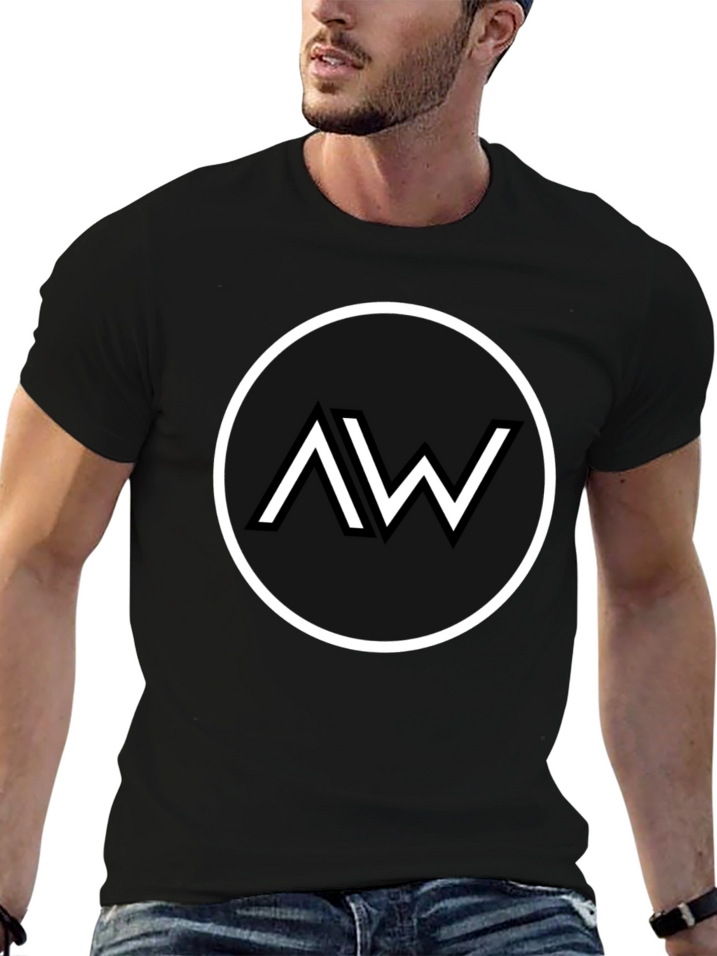 Black AW Logo Graphic Tee