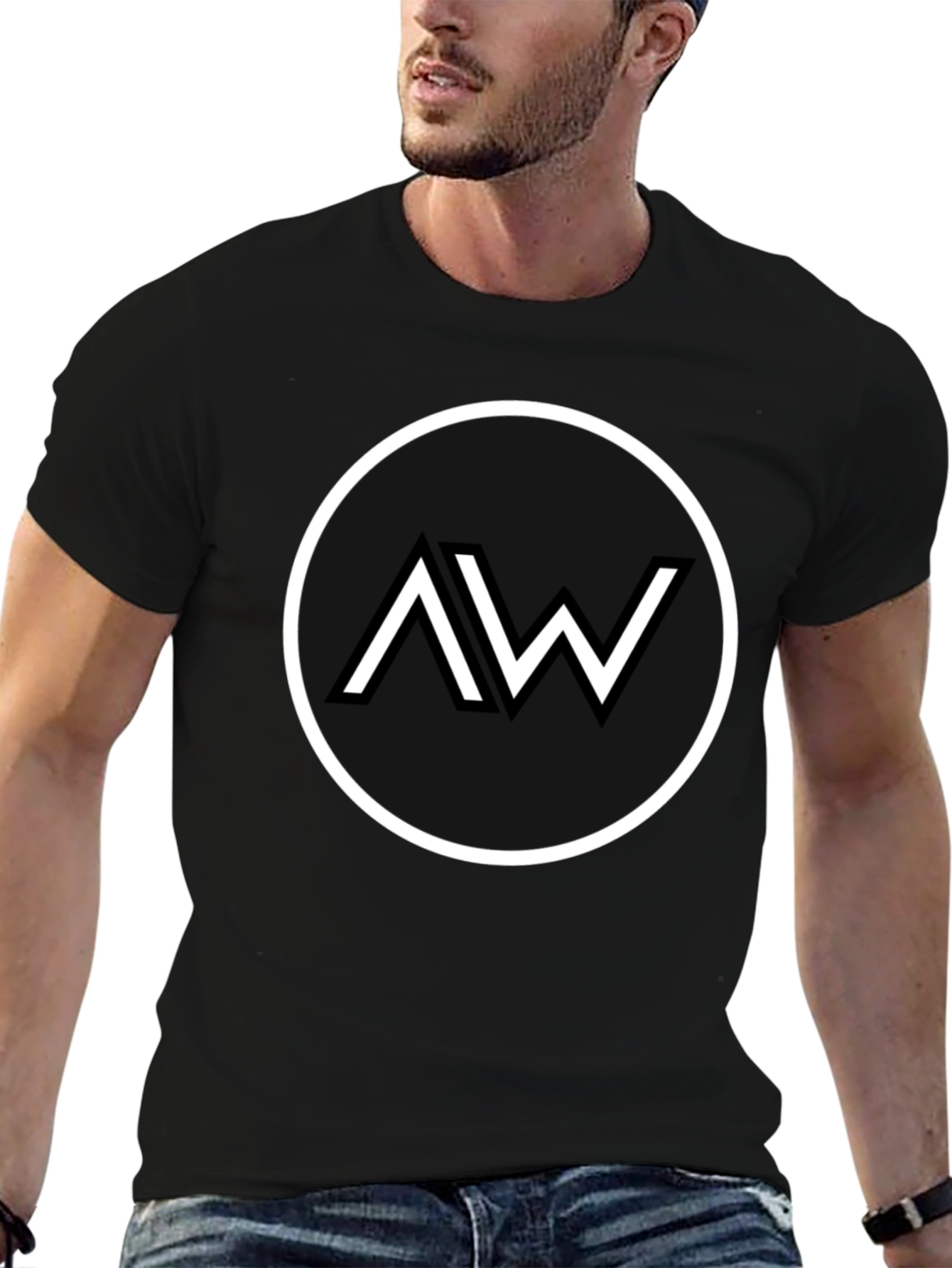 Black AW Logo Graphic Tee