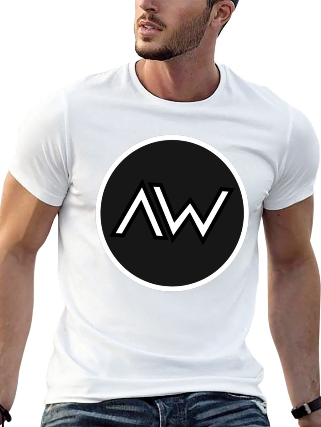 Black AW Logo Graphic Tee
