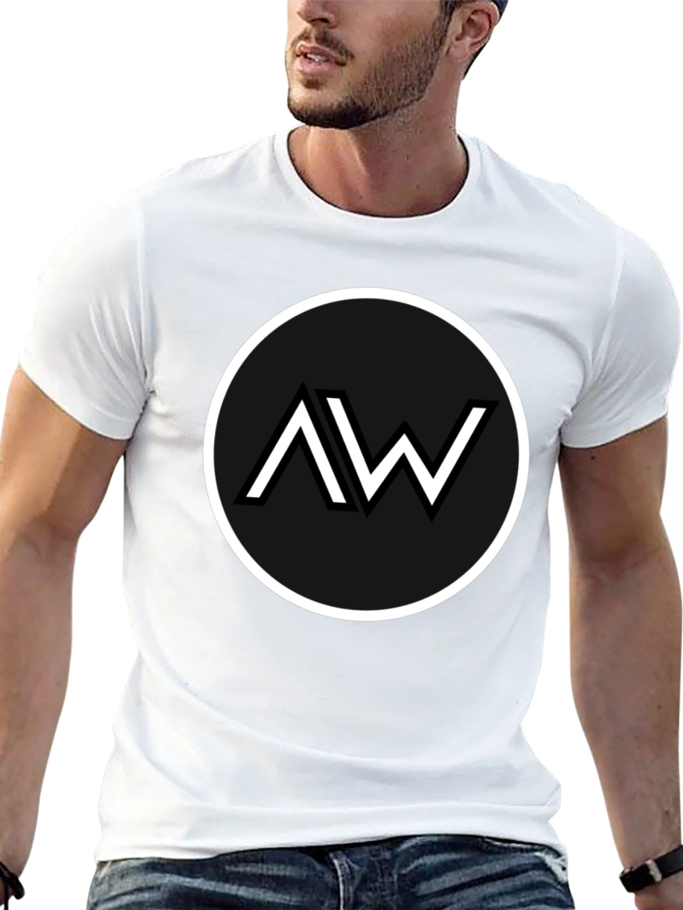 Black AW Logo Graphic Tee