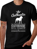 Authentic Staffordshire Bull Terrier Black T-Shirt